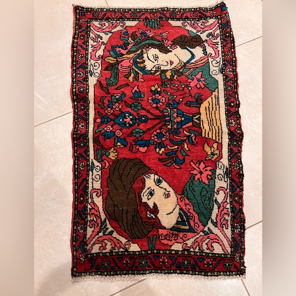 Handmade Oriental Pictorial Rug - Picture 7 of 8